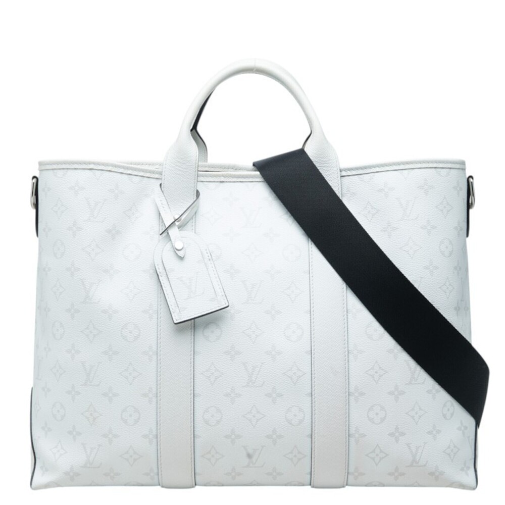Louis Vuitton Taigarama Weekend Tote NM Bag Shoulder 2WAY M30919 Blanc White ...